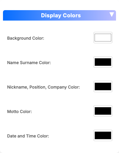 5.2 การกำหนดชุดสี (Display Colors)