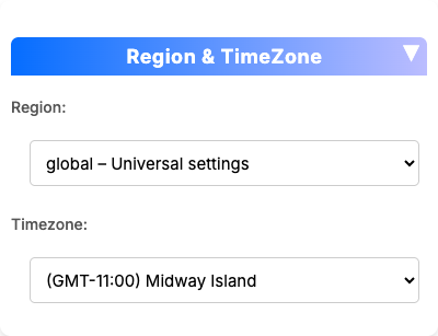 5.5 โซนเวลา (Region & TimeZone)