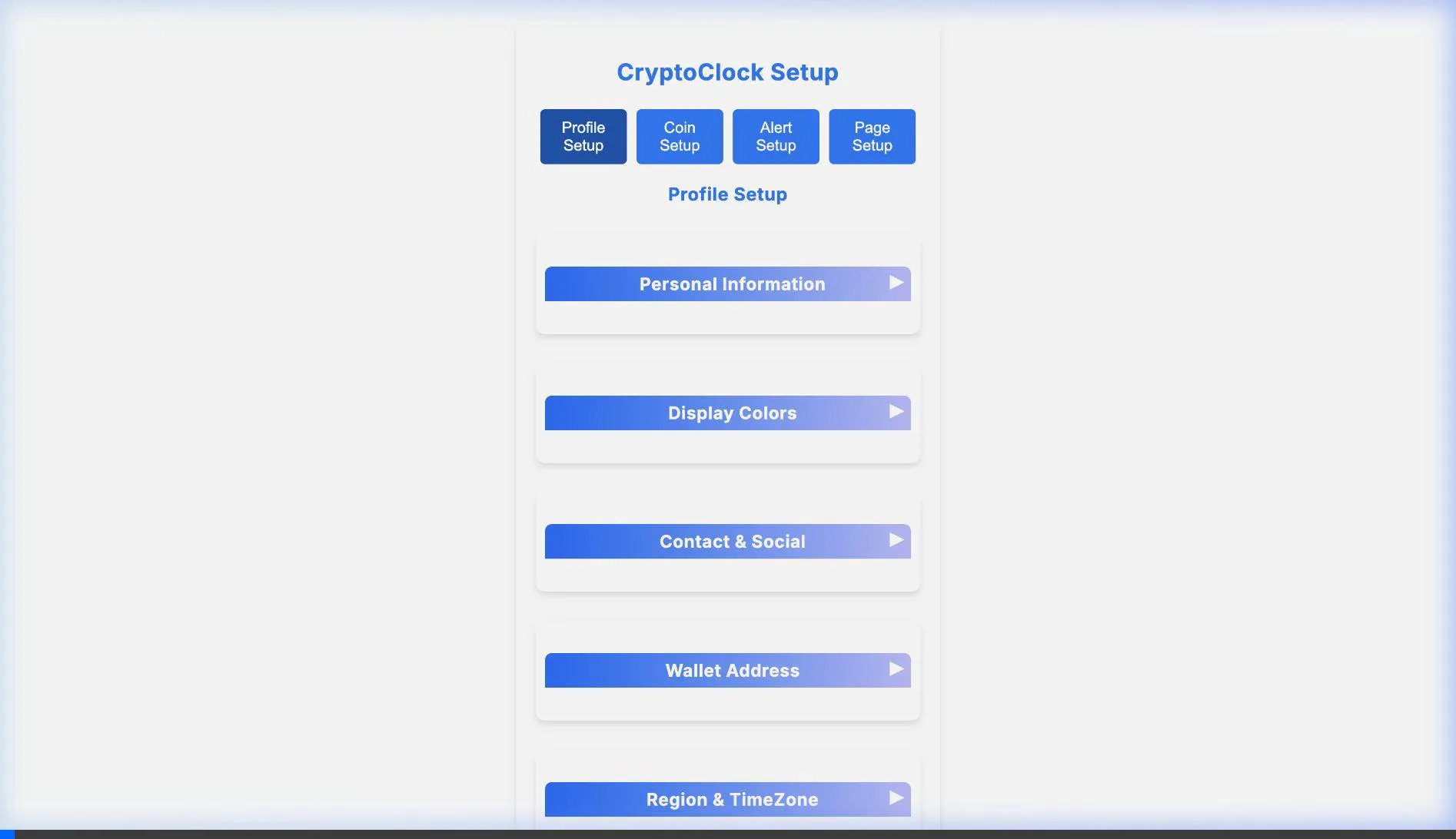 ภาพรวมโครงสร้างเมนู (Settings Navigation)